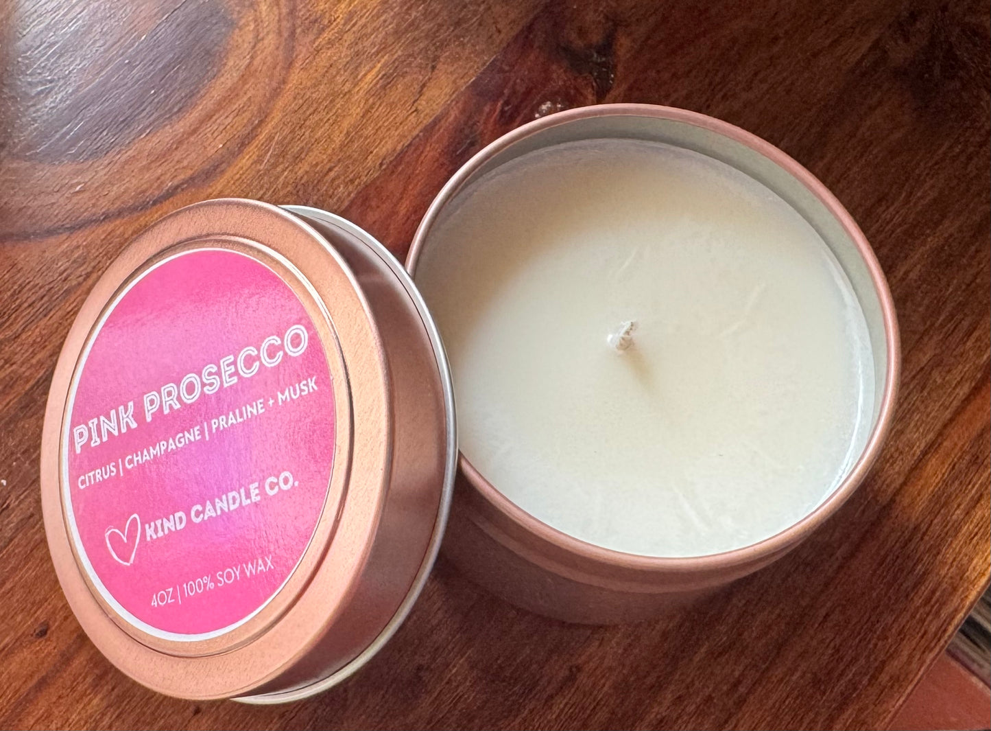 Pink Prosecco 4 oz Tin